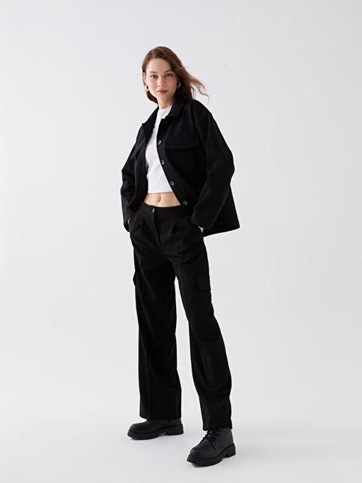 Kad?n Rahat Kal?p D?z Kargo Pantolon