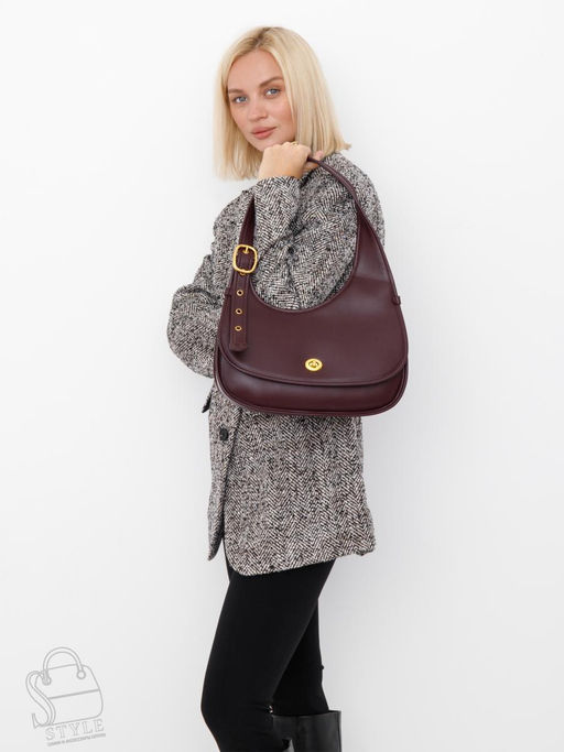 Сумка женская кожаная 1079M wine red Polina&Eiterou