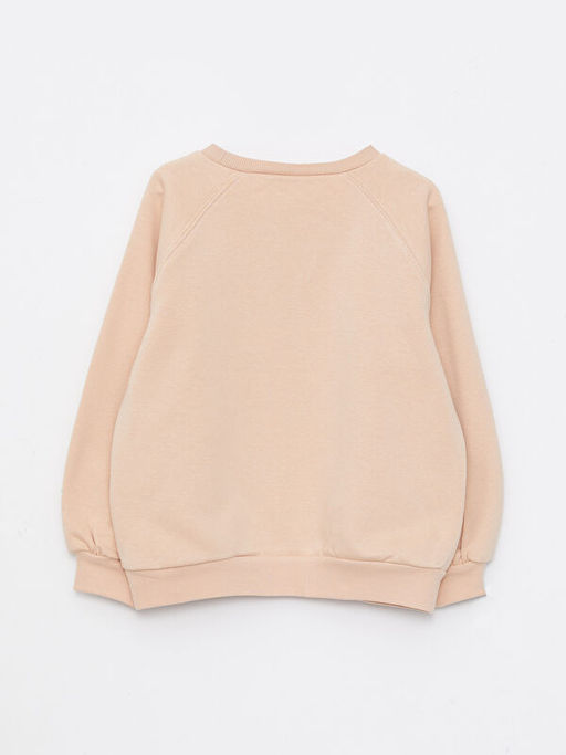 Bisiklet Yaka Bask?l? Uzun Kollu K?z ?ocuk Sweatshirt - Waikiki фото 2