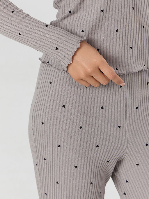 Комплект домашний женский серый с сердечками - Mark formelle фото 5
