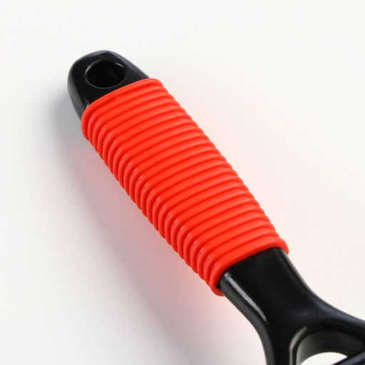 Колтунорез загнутый, 8 лезвий, 5,5 х 15 см, чёрно-красный - Пижон фото 4