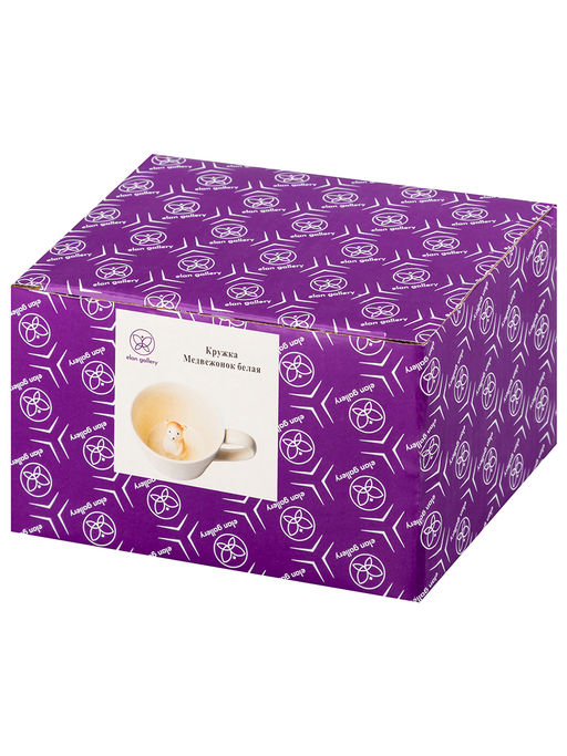 Кружка 300 мл 14*10*7,5 см "Медвежонок" с фигуркой внутри, фарфор