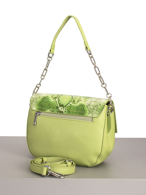 LACCOMA сумка Y1667-1-фисташковый натуральная кожа хлопок  фото 3