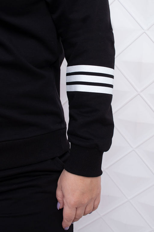 Арт. 2361 Костюм с брюками женский 50-58 (5 шт) Цвет:верх-черный,низ-черный - Калинка фото 7