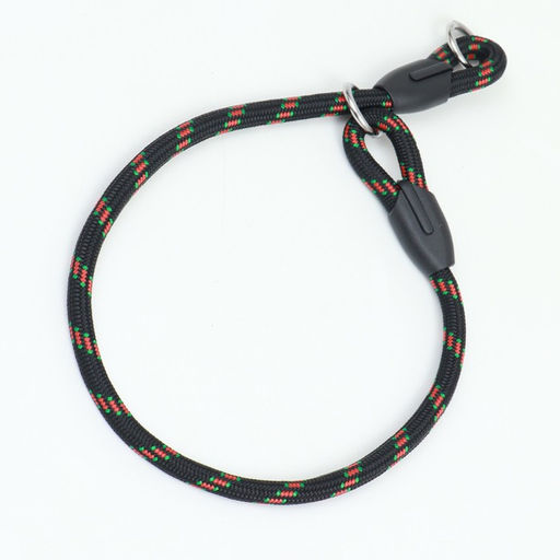 Ошейник - удавка для собак, 0,8 х 45 см, черно-красный