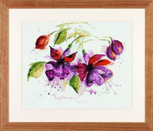 Набор для вышивания LANARTE PN-0008026 Фиолетовые цветы 49 x 39 см