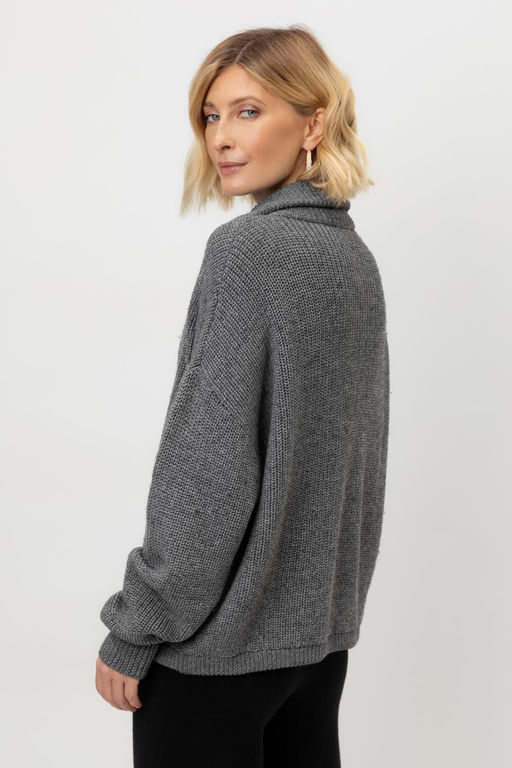 Жакет Very Neat ЕВ 30184/ш из шерсти с акрилом темно-серый фото 4