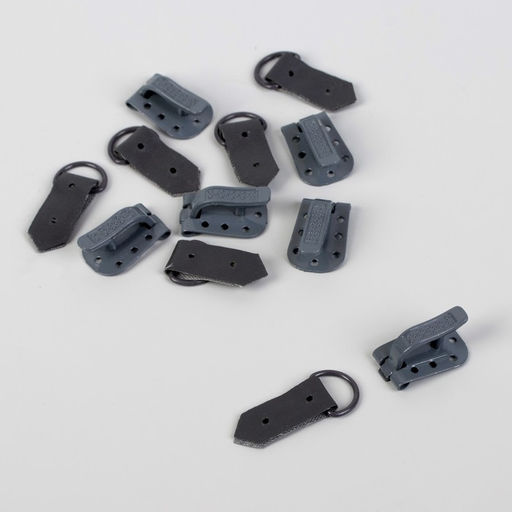 Цена за 2 шт. Крючки пришивные, металлические, для верхней одежды, 5×1.5 см, 6 шт., цвет серый