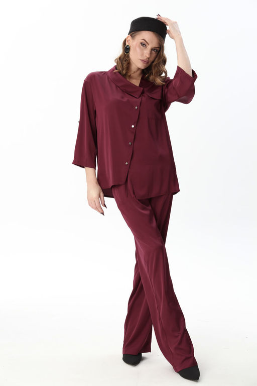 Брюки NIKVA н705-18 винный  фото 3