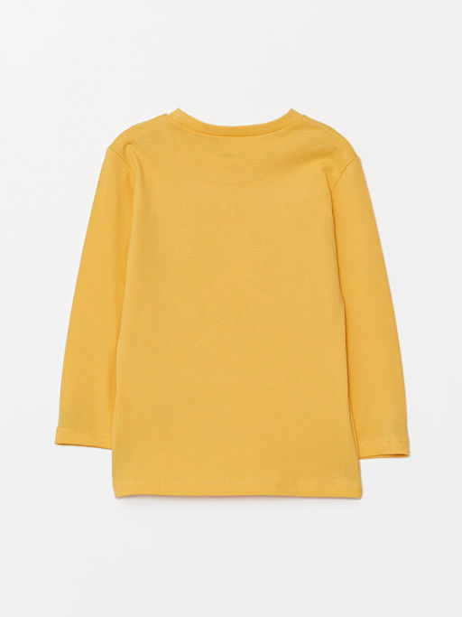 Bisiklet Yaka Uzun Kollu Bask?l? Erkek Bebek Ti??rt - Waikiki фото 2