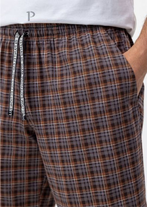 Мужские шорты PH-127 Клетка серая/бордовая - Pantelemone фото 11