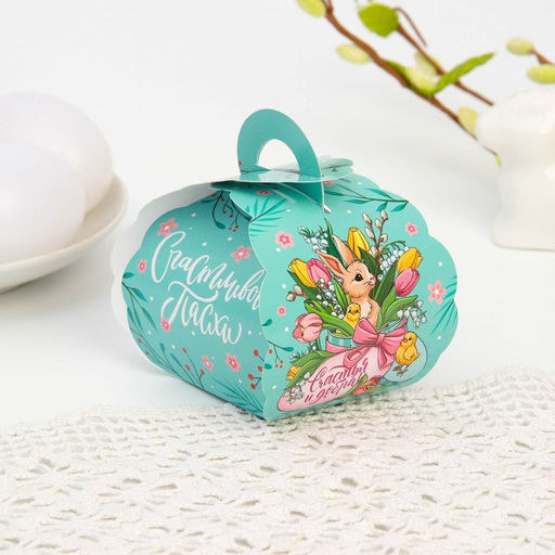 Цена за 10 шт. Коробочка подарочная для яйца «Кролик» на пасху, 25×30 см