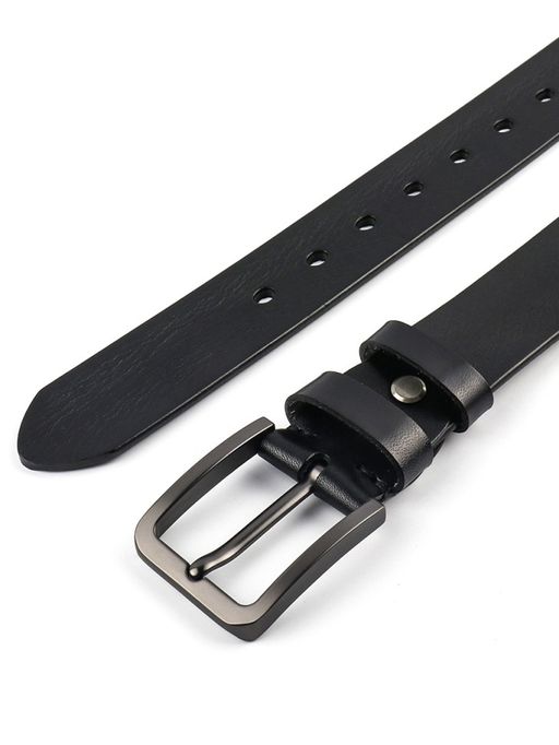 Мужской кожаный ремень Dierhoff ДРК 3057/3-40 Черный - Sergio valentini фото 10