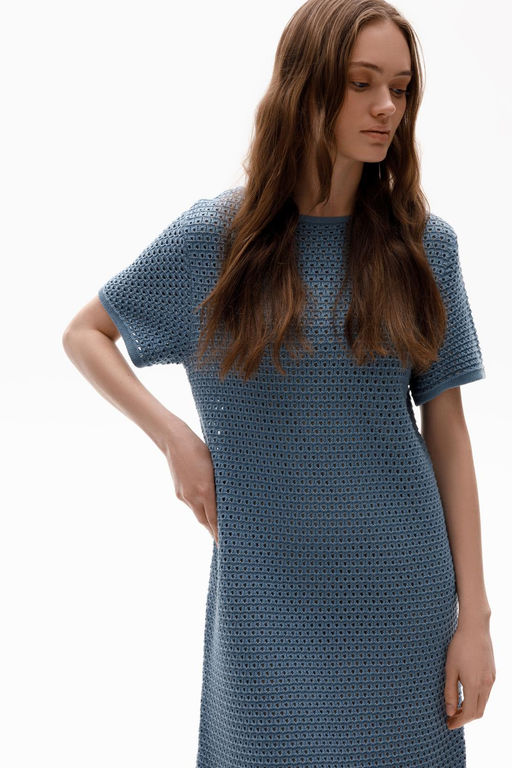 ЕВ 527/пудрово-синий платье жен