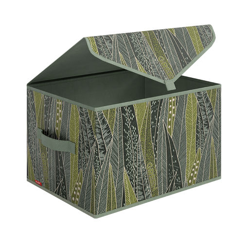 VAL GR-BOX-TM Короб стеллажный с крышкой, большой, 40*30*25 см, GREEN, шт