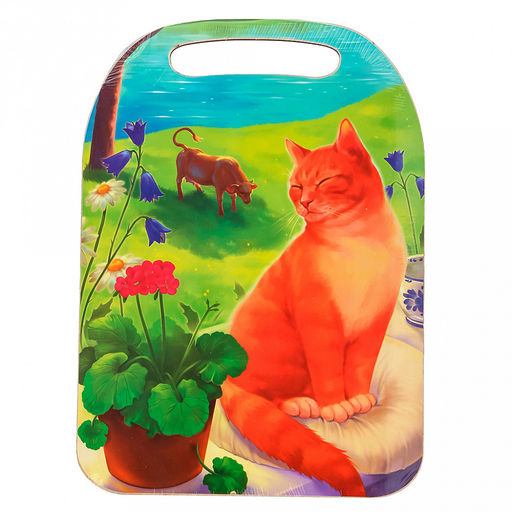 Доска разделочная деревянная Рыжий кот 29х21х0,6см (Россия)