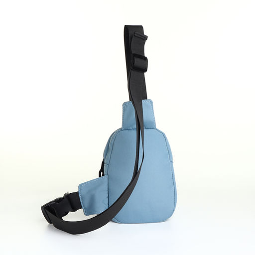 Сумка-слинг женская из текстиля, голубая