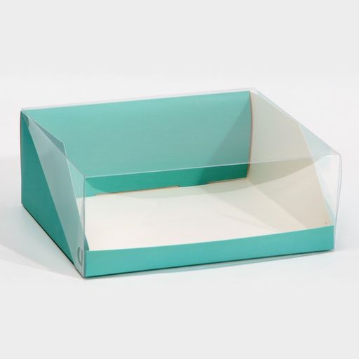 Цена за 5 шт. Коробка для кондитерских изделий с PVC-крышкой Тиффани, 25 х 22,5 х 10 см - Дарите счастье фото 2