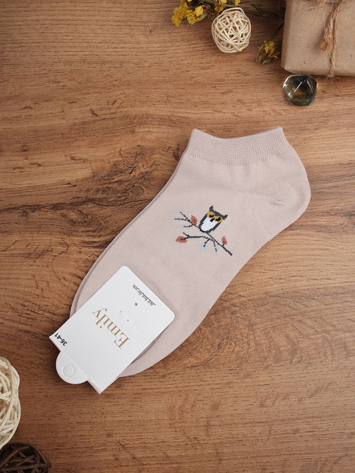 Носки р. 35-40 Птичка короткие / L803 /уп 10/500/1200/ ОДНА ПАРА/ МАРКА