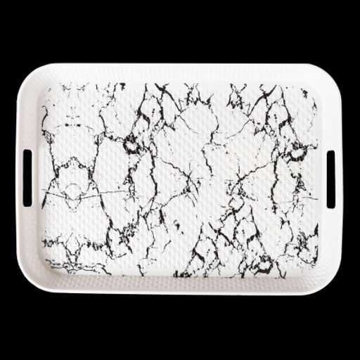 Поднос прямоугольный 38х27 см / 3827 /уп 80/с ручками - Галеонтрейд фото 3