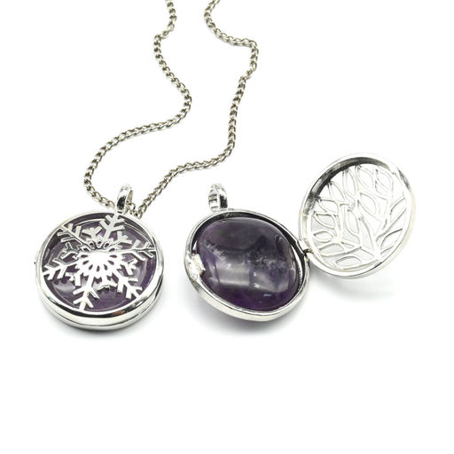 Кулон открывающийся Снежинка 25*25мм с бирюзой - Радуга камня фото 28