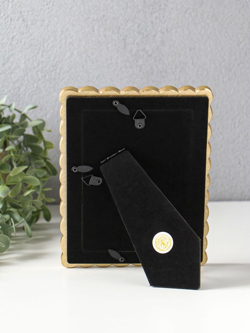 Фоторамка полистоун 10х15 см "Коса" золото 14,8х2х20 см