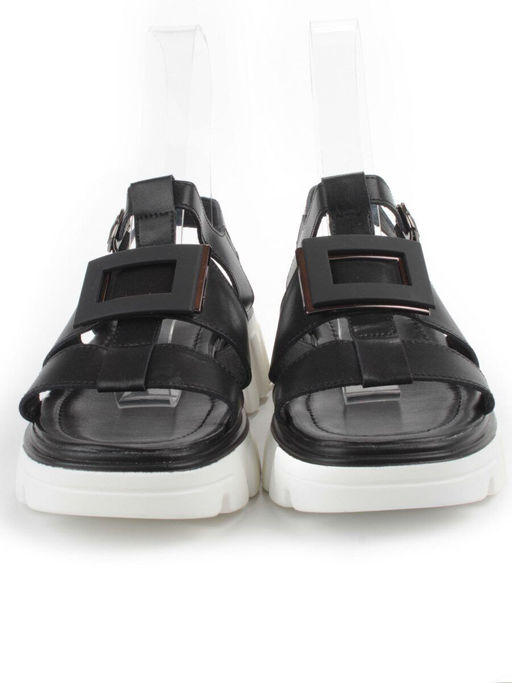 08-PEY195-3 BLACK Босоножки женские (натуральная кожа) - Фабричный китай фото 7