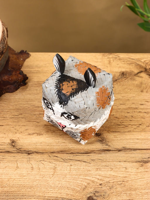 Корзинка «Кот», 8×8×13 см, бамбук