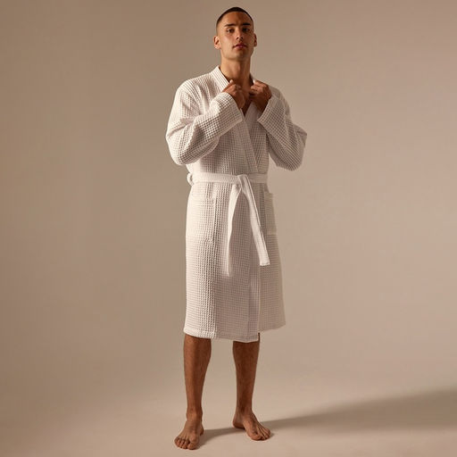 Халат вафельный мужской SL HOME: Boho «Блан де Блан», размер L, хлопок 100%, белый