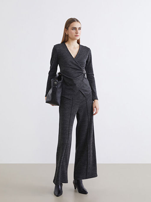 Kruvaze Yaka Metal Tokal? B?zg?l? Bluz