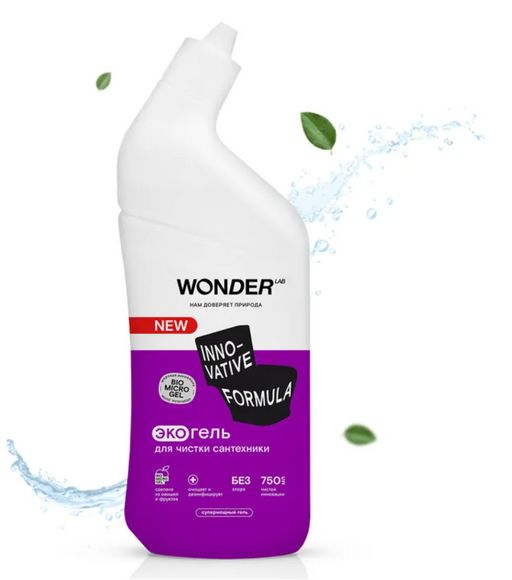 Экогель для чистки сантехники 0,75 л WONDER LAB/вондер лаб  фото 2