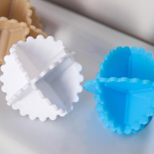 Цена за 2 шт. Шарики для стирки белья Доляна, d=4,5 см, 3 шт, цвет МИКС  фото 7