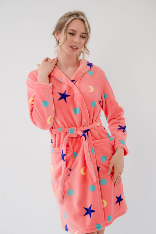 Халат женский из ультрасофта Нежность коралл - Амадэль фото 2