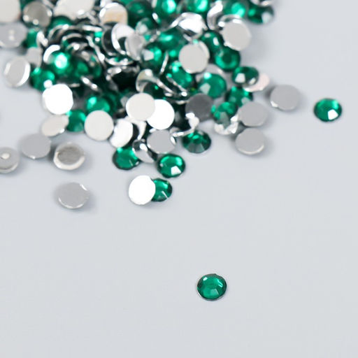 Цена за 2 шт. Декор для творчества в бутылочке Стразы. Тёмно-зелёный набор 500 шт d=0,5 см 7х2х2 см - Арт узор фото 2