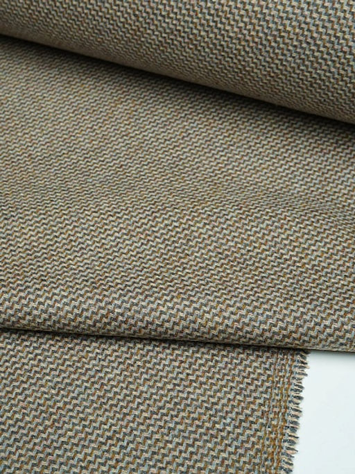 Шерсть пальтово-костюмная Твид цв.Коричневый/серый/песочный, ш.1.5м, шерсть-50%, п/э-50%, 380гр/м.кв - Купава фото 13