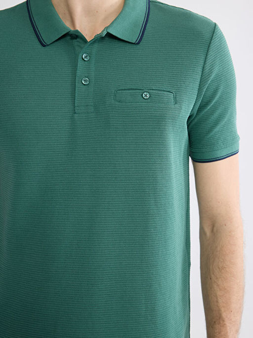 Polo Yaka Erkek Dokulu Ti??rt