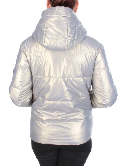 8262 SILVER Куртка демисезонная женская BAOFANI (100 гр. синтепон) - Фабричный китай фото 5