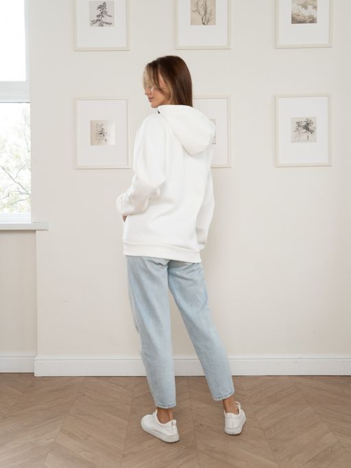 Толстовка футер 3х нитка с начесом.арт.286-28,молочная - Binita фото 10