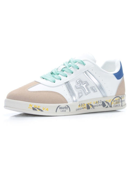 05-6015-8 WHITE Кроссовки женские (искусственные материалы) - No name фото 6