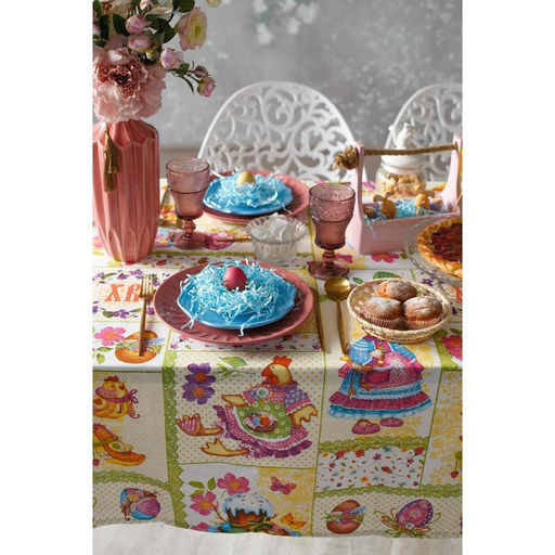 Скатерть Доляна Светлая Пасха, 220 144 см, 100 % хлопок, рогожка, 164 г/м  фото 21