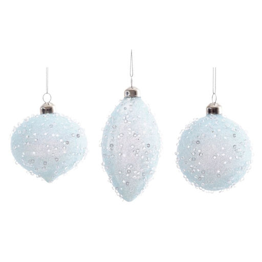 Украшение новогоднее "Шар/Капля/Сосулька", L6 W6 H13,5 см, 3в.
