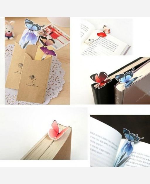 Закладки из картона "Бабочка",5 шт в наборе в ассортим. 904791