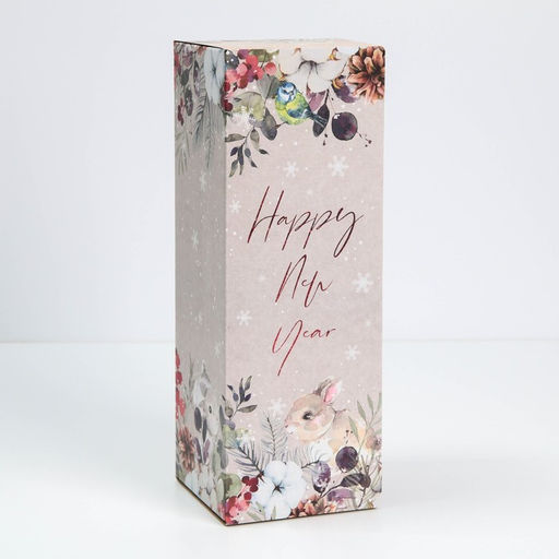 Коробка подарочная новогодняя складная «Happy New Year», 12 х 33,6 х 12 см, Новый год