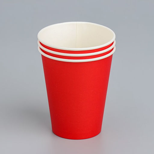 Цена за 50 шт. Стакан бумажный Красный 165 мл, диаметр 70 мм - Simaland фото 3