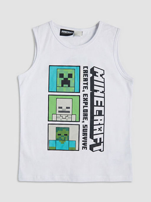 Minecraft Bask?l? Erkek ?ocuk Mayo Tak?m?