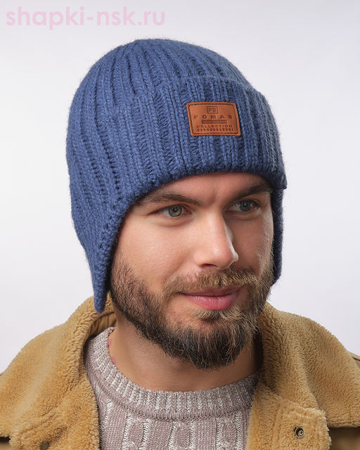 D 195 Ушанка мужская флис (56-58)