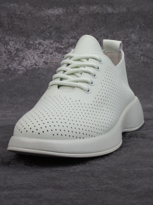 03-YD8-3D LT. GREEN Полуботинки женские (натуральная кожа)