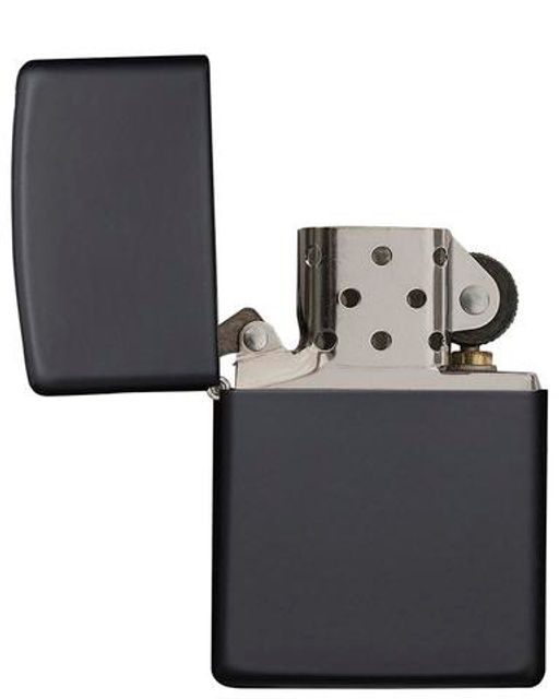 ЗажигалкаZIPPO классическая с черным матовым покрытием | Black Matte 218  фото 4