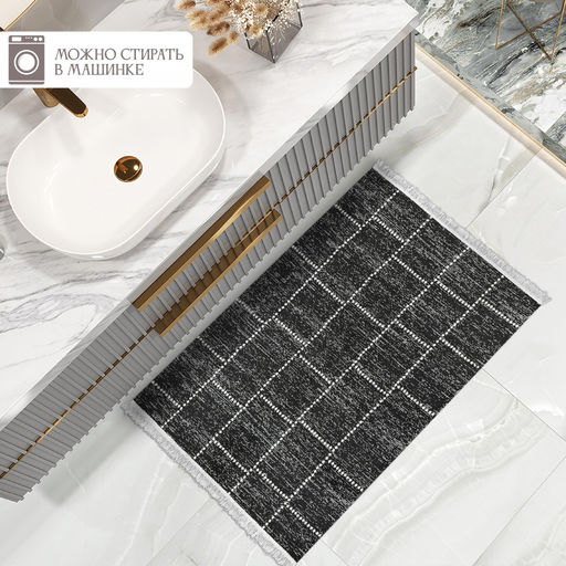 Коврик безворсовый ПРОВАНС icarpet 60*100 005 обсидиан 07  фото 3