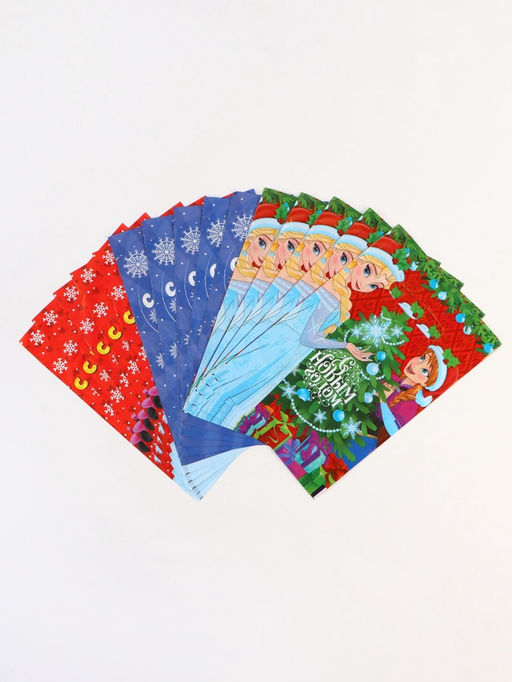 Цена за 2 шт. Набор пакетов полиэтиленовых 15 шт, «Новый год», 20 х 30 см